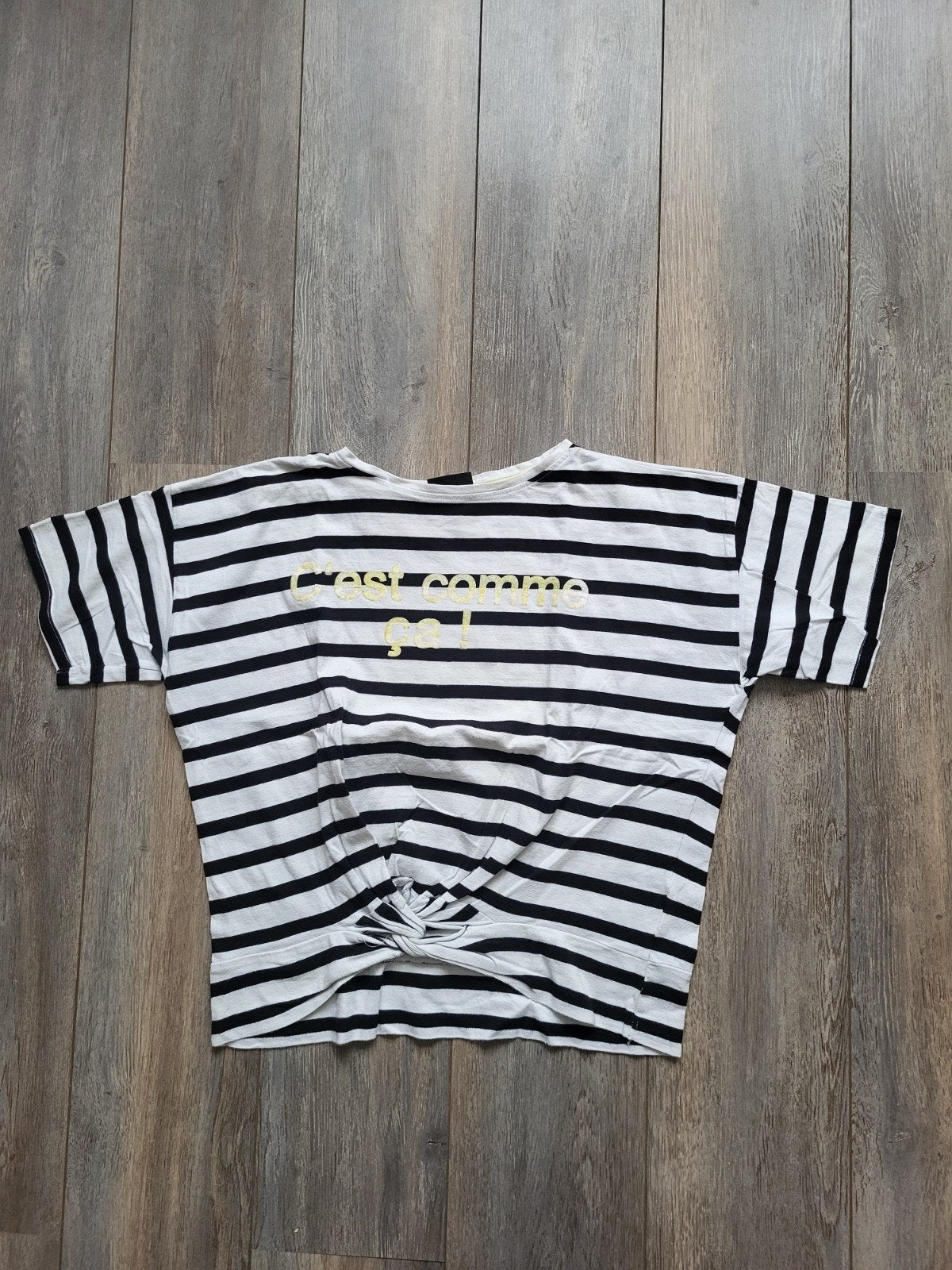 Zwart/wit gestreept T-shirt, maat 158/164, Kinderen en Baby's, Ophalen of Verzenden, Gebruikt, Meisje, Shirt of Longsleeve