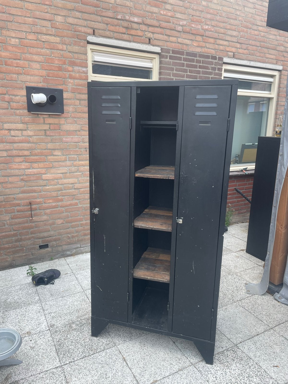 Industriële kast voor slaapkamer - Ruige look, Ophalen, Met plank(en), Gebruikt, 50 tot 100 cm