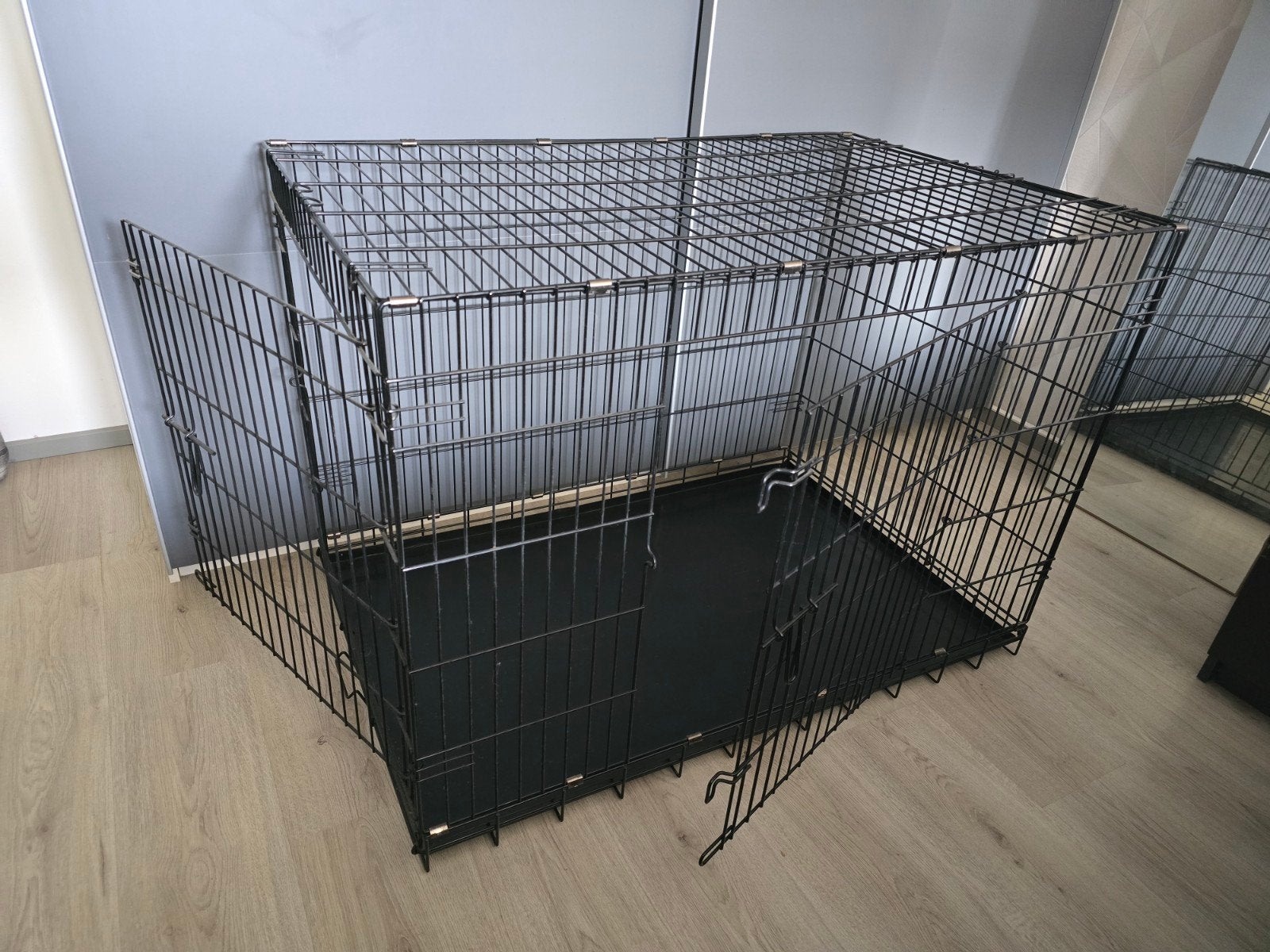 XL grote bench zwart opvouwbaar - 2 deuren, Ophalen