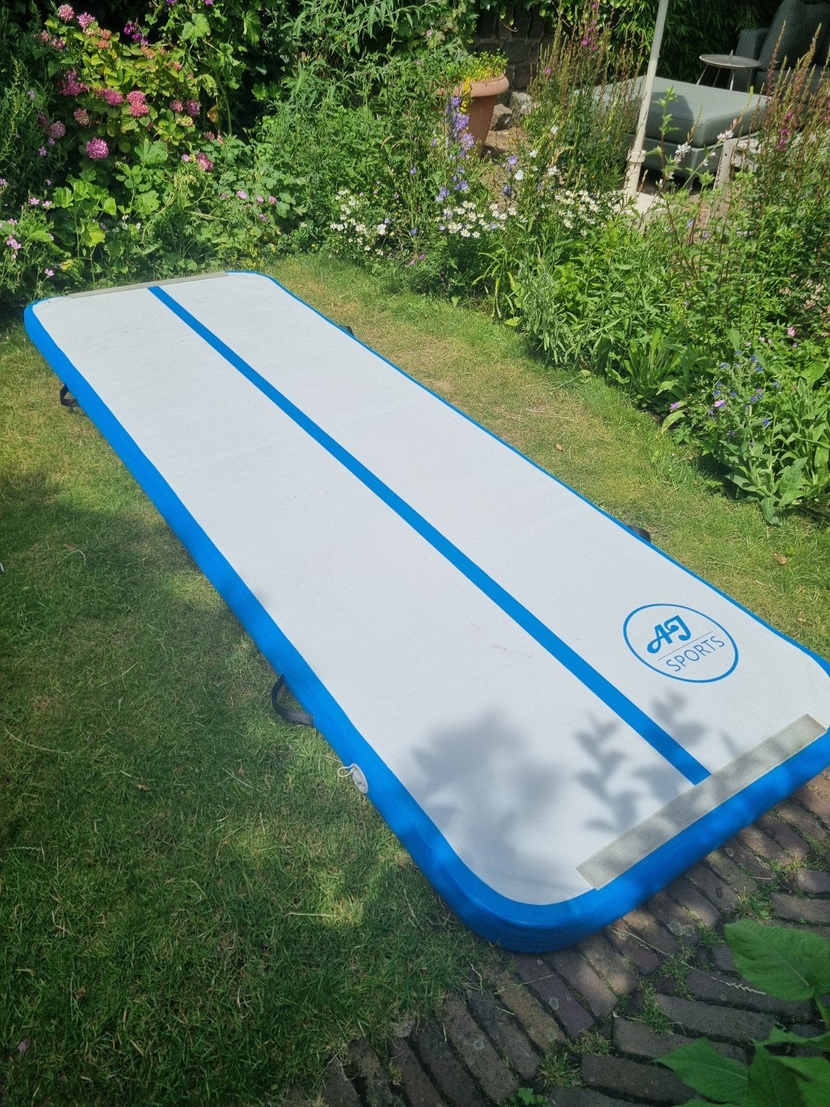 Airtrack van AJ sports- Turnmat - 3 meter, Sport en Fitness, Turnen, Ophalen of Verzenden, Gebruikt, Wit, Materiaal