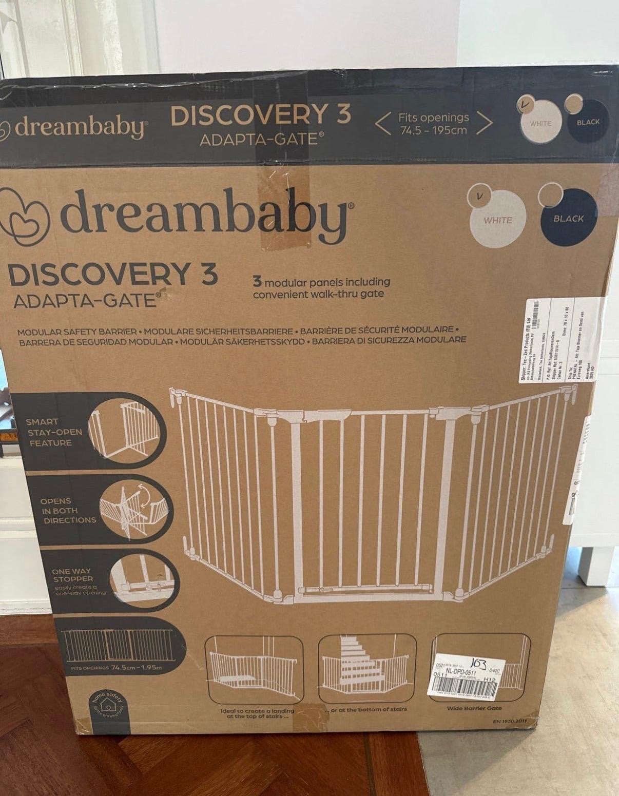 Dreambaby Discovery 3 Adapta-Gate Veiligheidshekje, Ophalen, Overige typen, Nieuw, 115 cm of meer