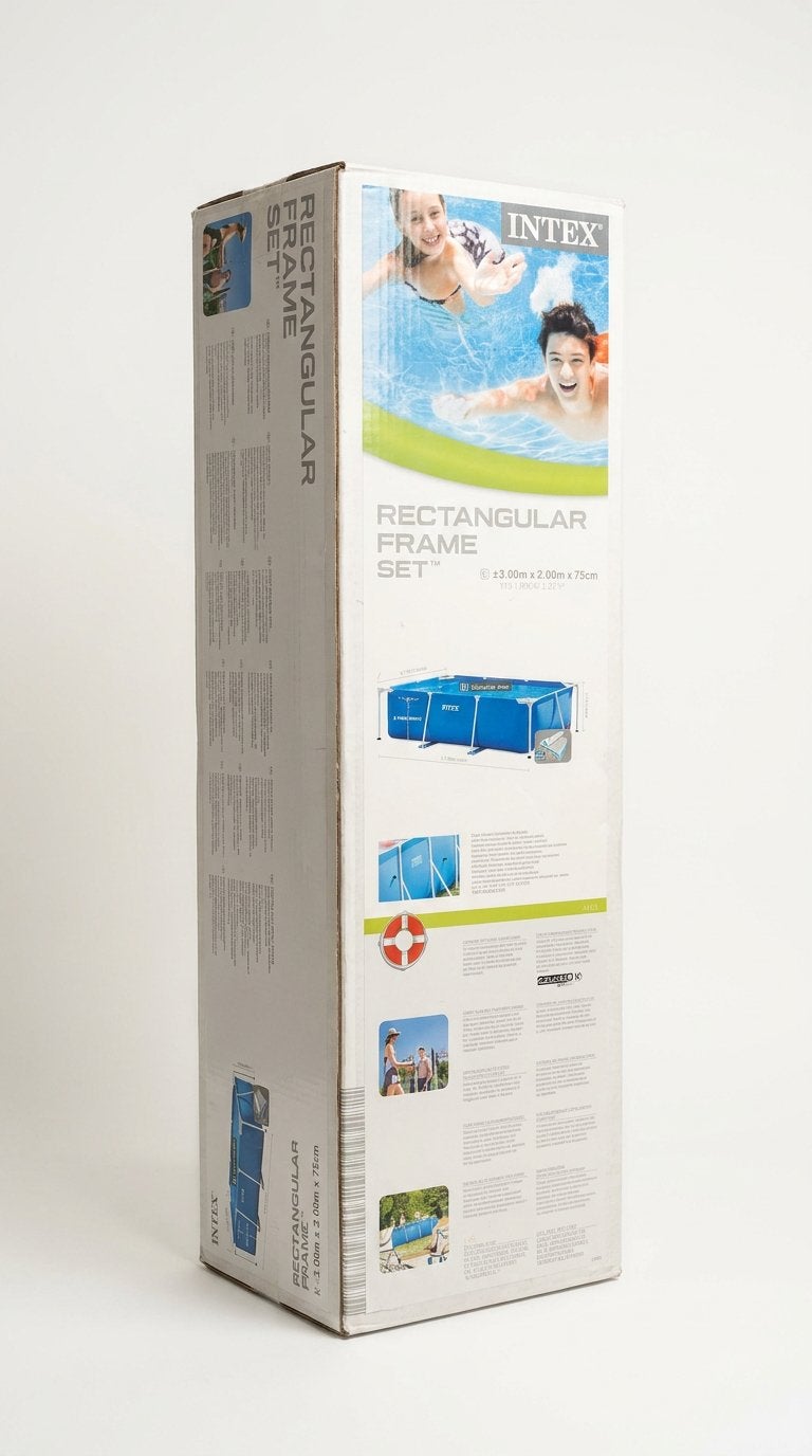Intex Rectangular Frame Zwembad 3.00m x 2.00m x 0.75m, Ophalen, Gebruikt, Opzetzwembad, 200 tot 400 cm