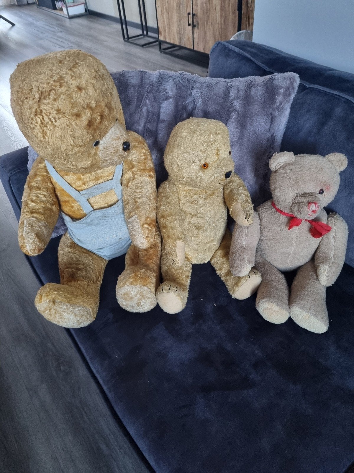 3 antieke beren., Verzamelen, Ophalen of Verzenden, Gebruikt, Stoffen beer, Overige merken