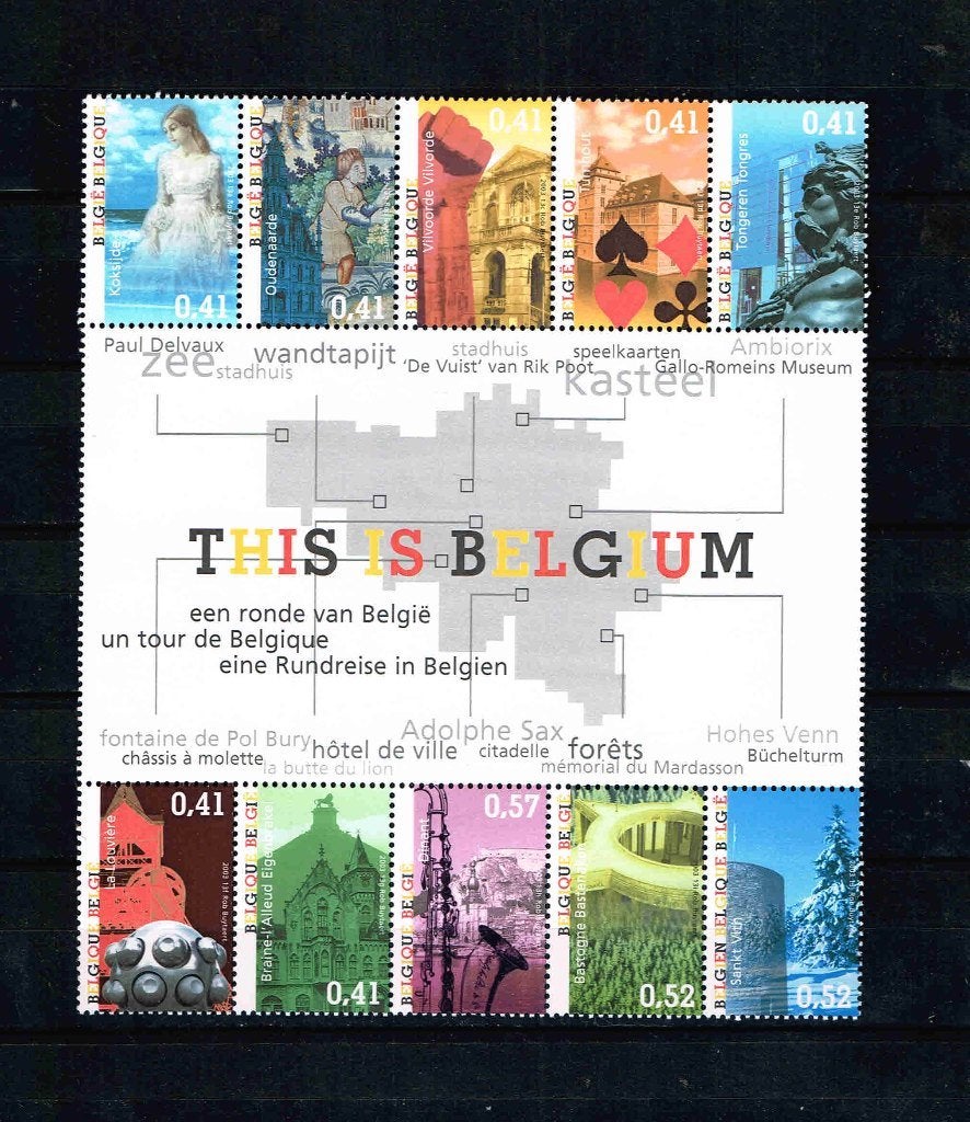 Belgie Blok This is Belgium /9bb, Ophalen of Verzenden, Postfris, Postfris