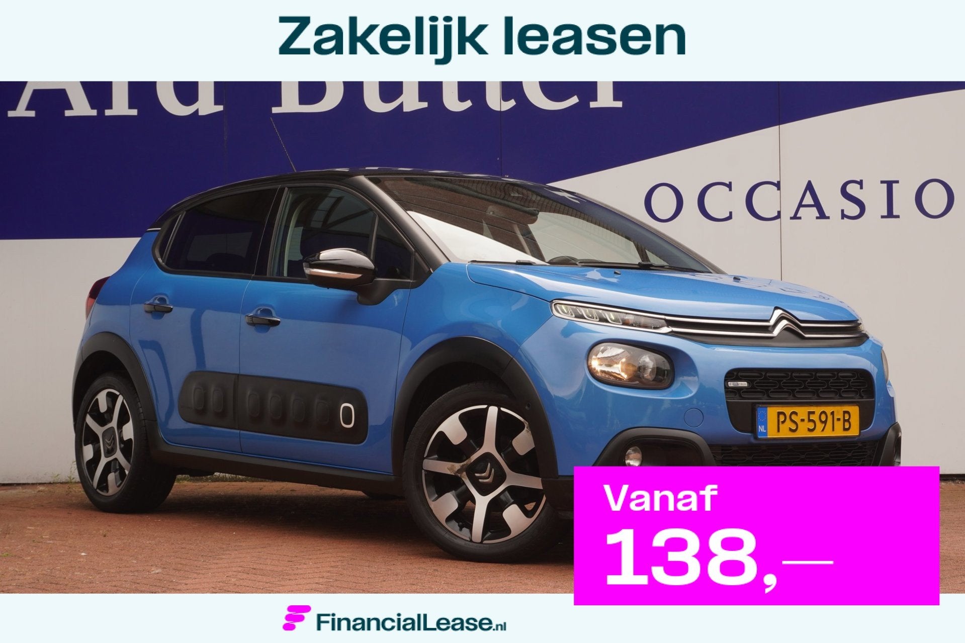 Citroen C3 1.2 PureTech S&S Shine Led+Dab+Airco+camera+17"lm, Voorwielaandrijving, 1025 kg, 1199 cc, Blauw