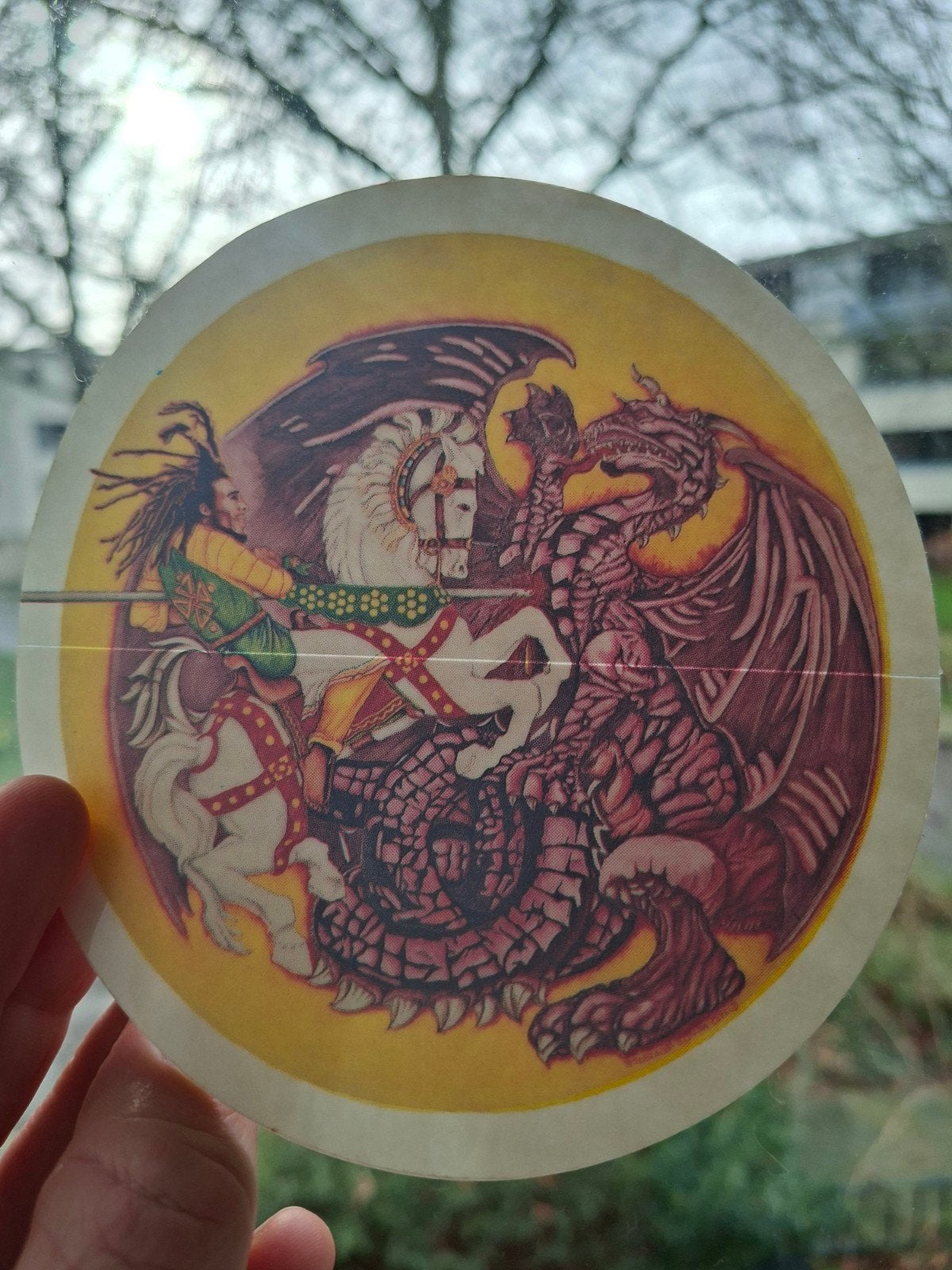 Bob Marley Confrontation 1983 Orgineel Promotie Raamsticker, Ophalen of Verzenden, Nieuw, Sticker