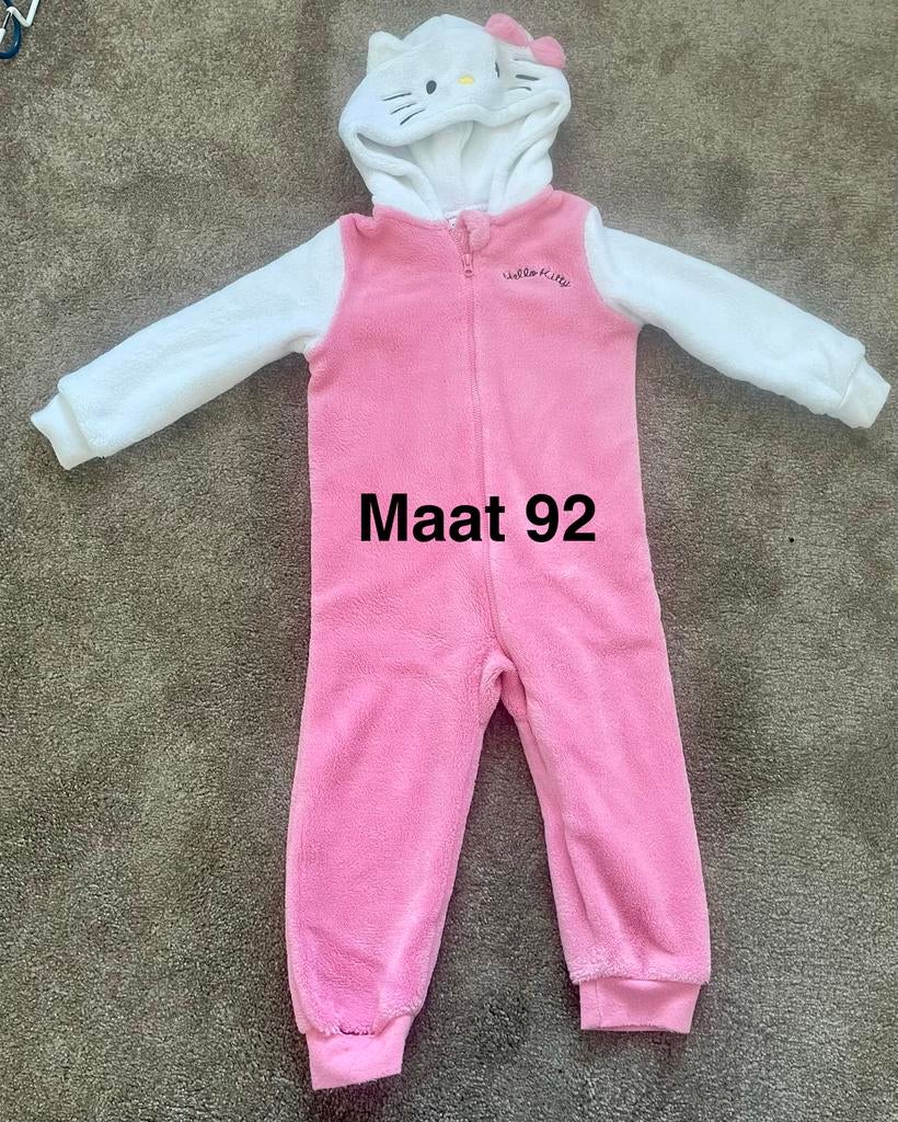 Onesie Hello Kitty lichtroze + wit Maat 92, Ophalen of Verzenden, Gebruikt, Meisje, Overige typen