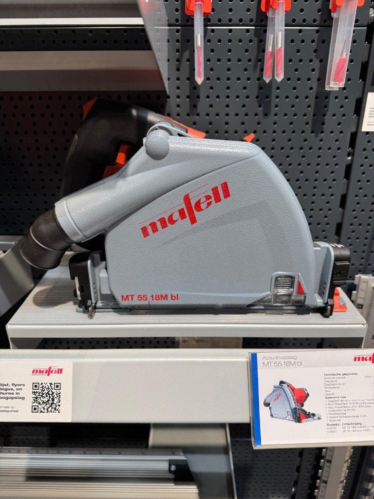 Mafell MT55 18M BL Accu Invalzaag 18V 5,5Ah LiHD in T-MAX, Ophalen, Nieuw