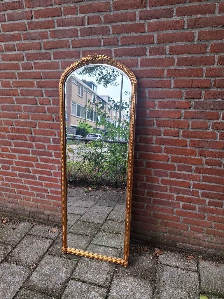 Vintage Deknudt Boogspiegel 55x152, Ophalen, Gebruikt, 150 tot 200 cm, Rechthoekig