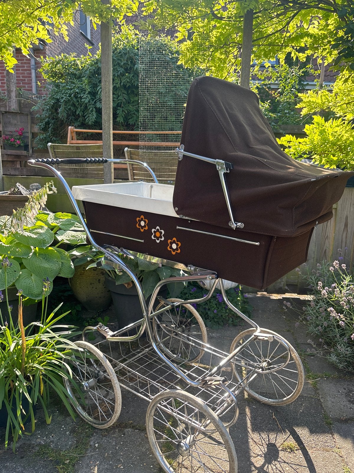 Vintage Kinderwagen - Jaren '70 Retro Stijl, Kinderen en Baby's, Kinderwagens en Combinaties, Gebruikt, Met reiswieg, Ophalen