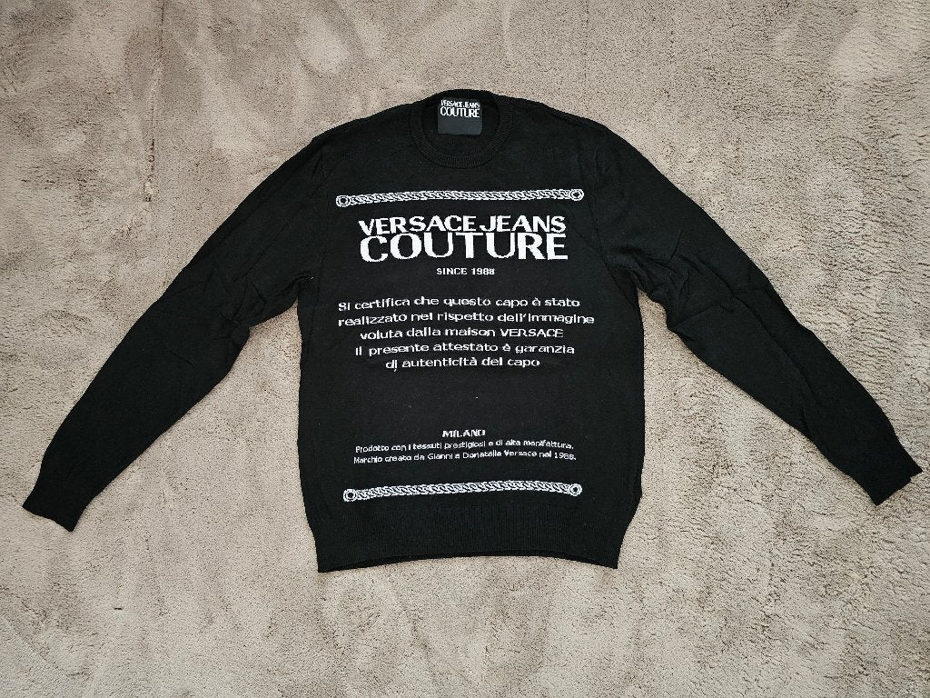 Versace Jeans Couture Pullover maat M, Zwart, Zo goed als nieuw, Versace Jeans Couture, Verzenden