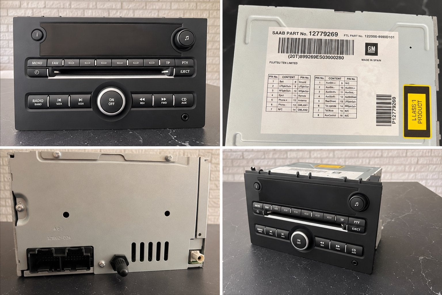 Saab 9-3 radio cd-speler origineel (2007-2011), Ophalen, Gebruikt