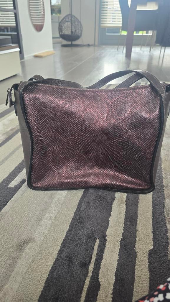 Borse in pelle handtas, Ophalen of Verzenden, Zo goed als nieuw, Bruin, Handtas