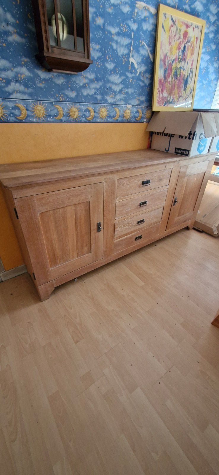 Mooie houten kast met lades en deuren, Ophalen, Gebruikt, Met lade(s), 150 tot 200 cm