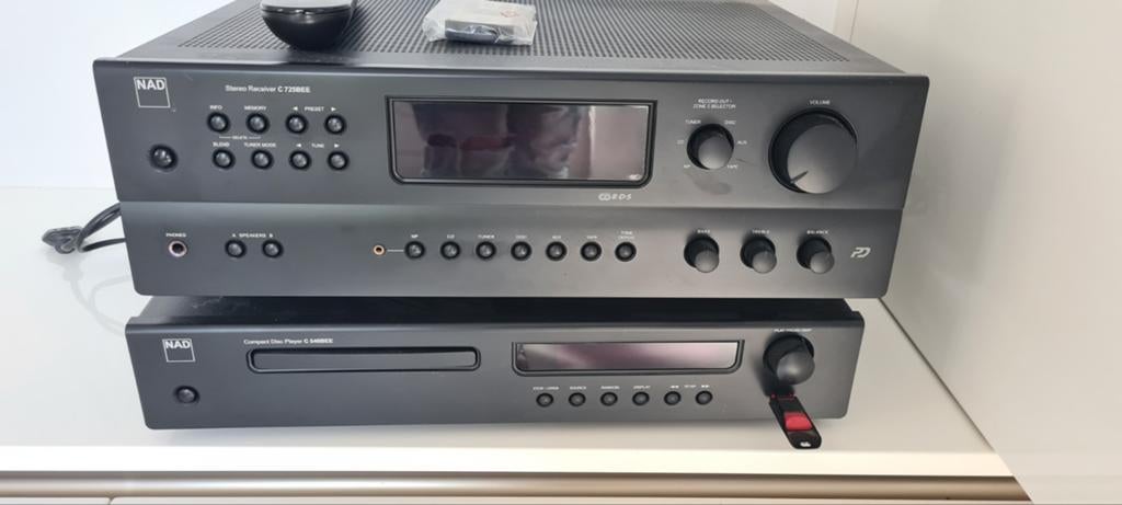 NAD Stereo Set: C725BEE Receiver + C54BEE CD Speler, Overige merken, Gebruikt, Tuner of Radio, Losse componenten