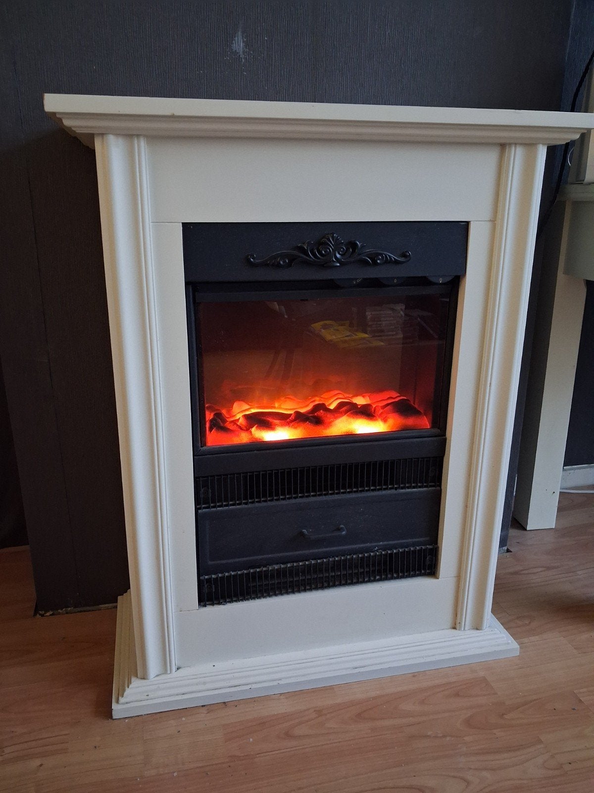 Sfeervolle elektrische haard met ombouw 70x80x29cm, Ophalen, Gebruikt, Vrijstaande haard, Elektrische haard