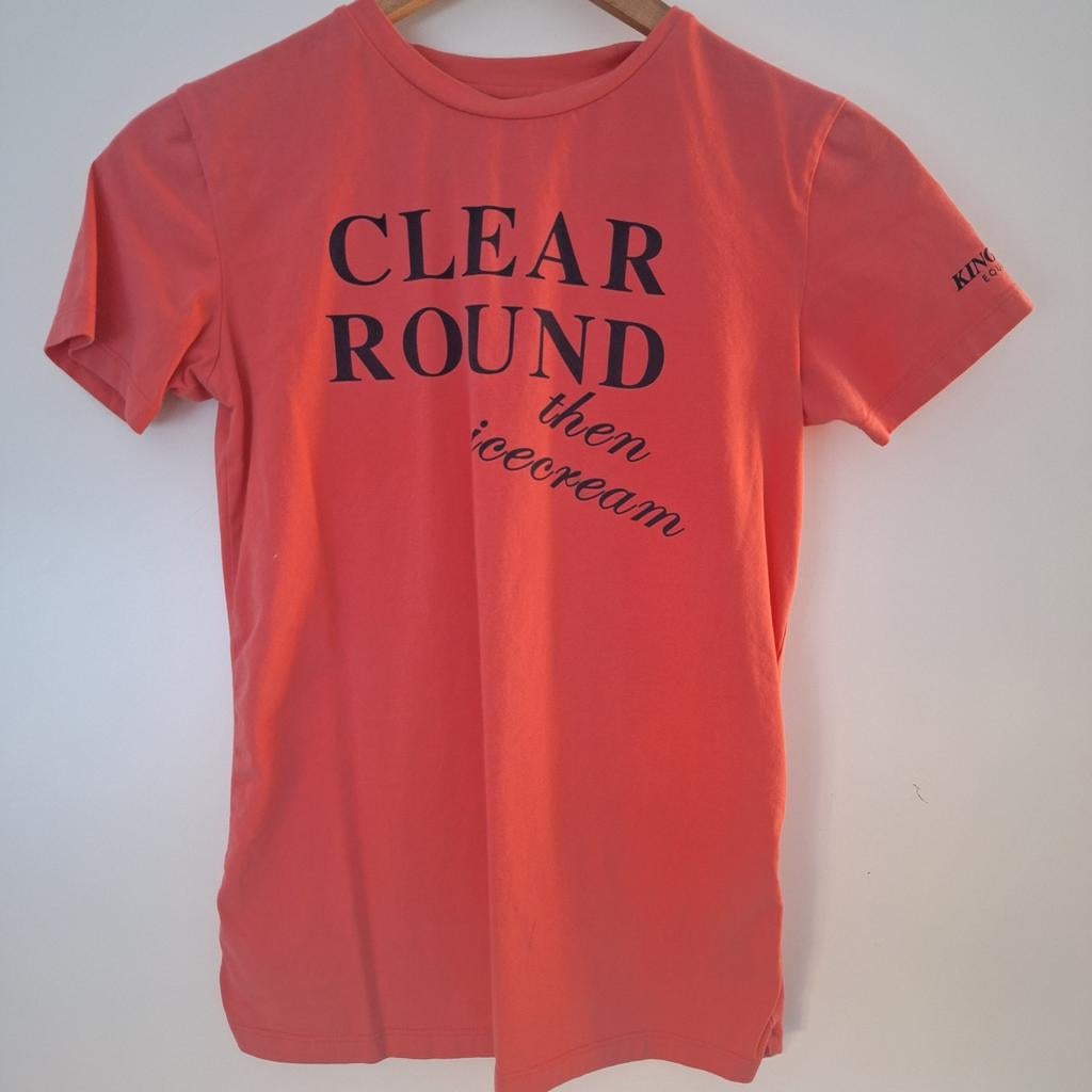 Kingsland Equestrian T-shirt - Koraalrood met print, Ophalen of Verzenden, Zo goed als nieuw