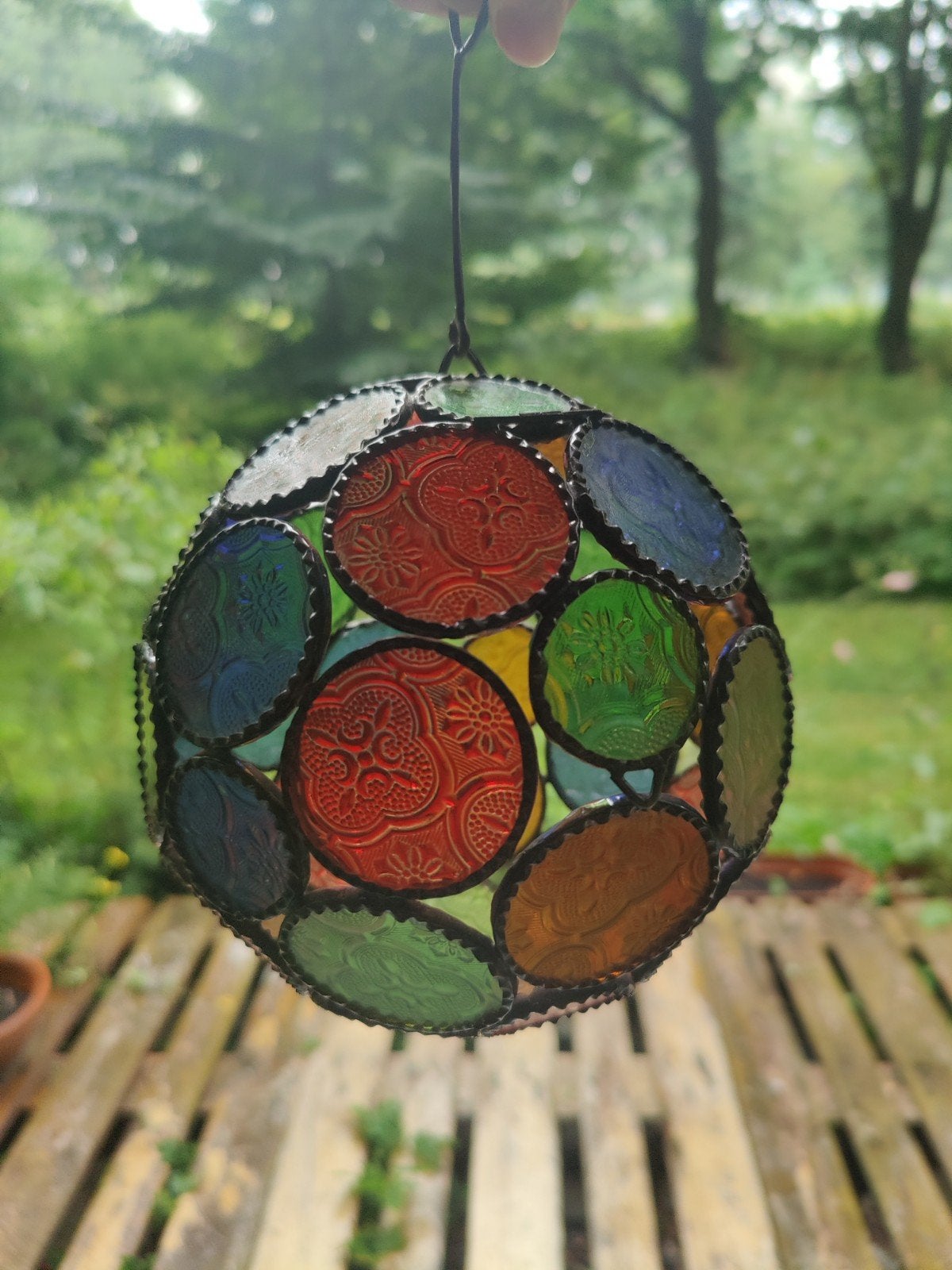 Mooie gekleurde lamp uit Granada, Spanje, Ophalen of Verzenden