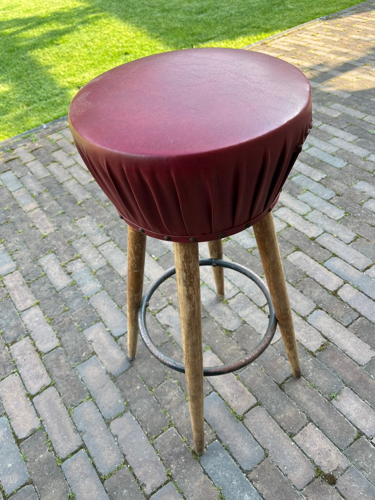 Vintage barkrukken 5 stuks, Ophalen, 5 krukken of meer, 60 tot 90 cm, Zo goed als nieuw