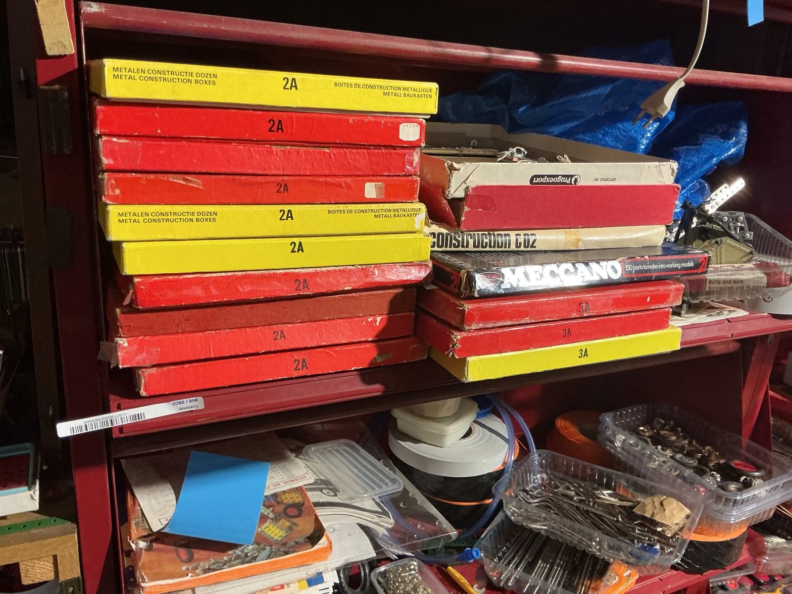 Vintage Temsi Metaal Bouwdozen - o.a. 4 3 2 1 kettingdoos, Ophalen of Verzenden, Gebruikt, Overige merken
