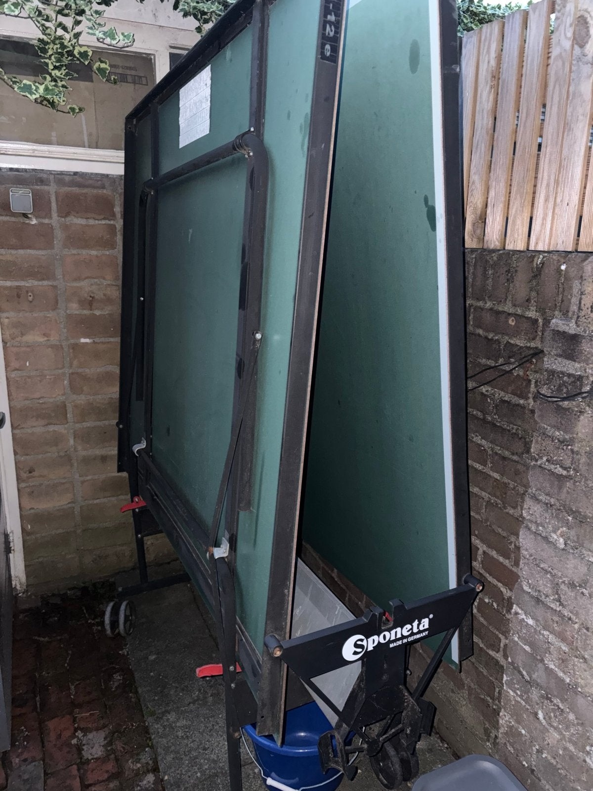 Sponeta Tafeltennistafel - Inklapbaar en Verrijdbaar, Ophalen of Verzenden, Gebruikt, Tafel Outdoor, Inklapbaar