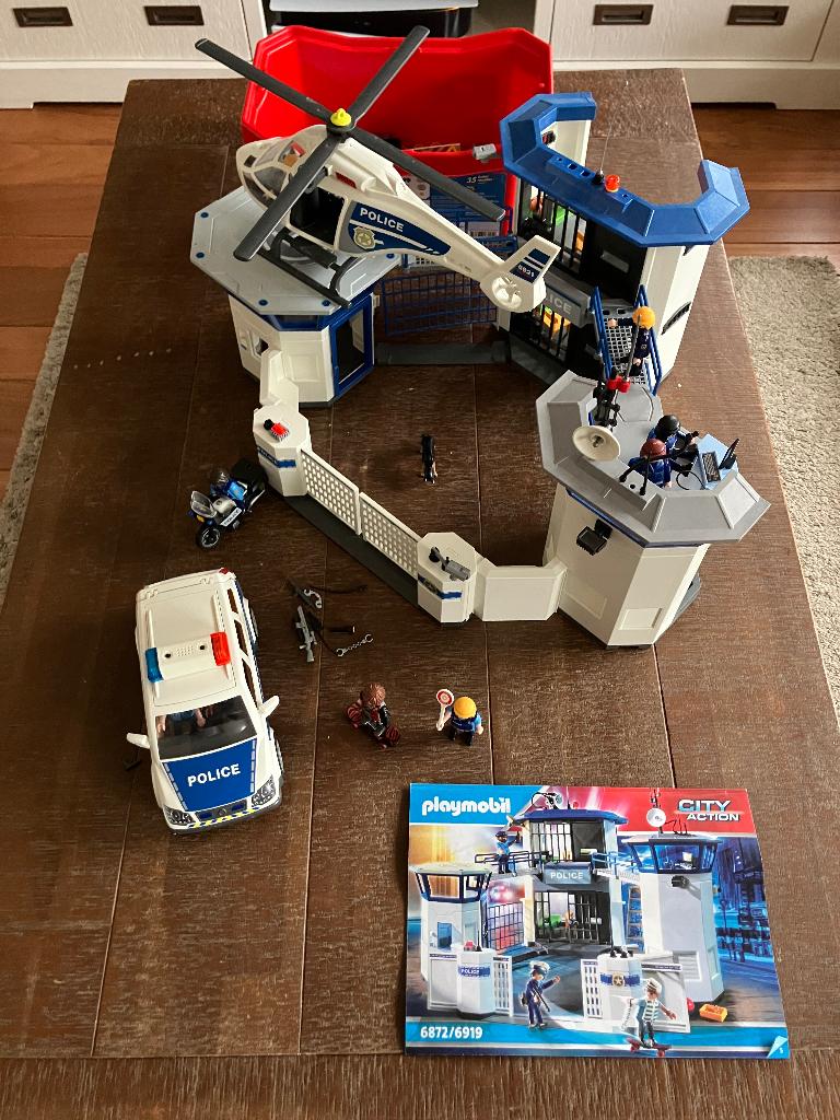 Playmobil gevangenis 6872 met extra sets, Ophalen of Verzenden, Gebruikt, Complete set