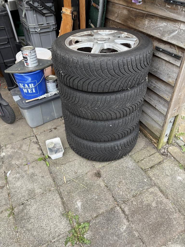Winterbanden op lichtmetalen ENZO velgen – 195/55R16 87H, Auto-onderdelen, Banden en Velgen, Banden en Velgen, Winterbanden, 16 inch