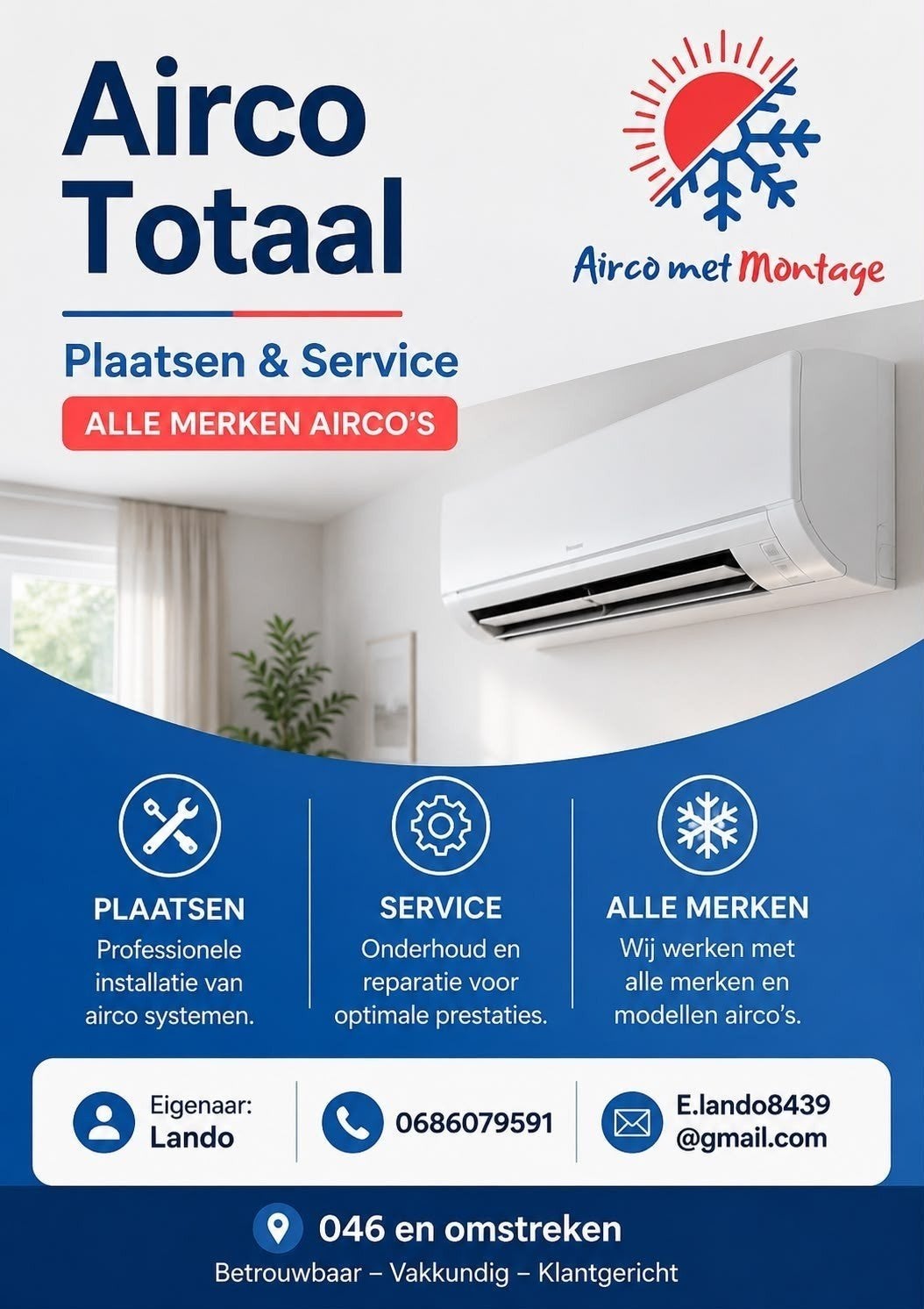 Airco's allemerken met montage, Nieuw, 3 snelheden of meer, Ophalen of Verzenden, 100 m³ of groter