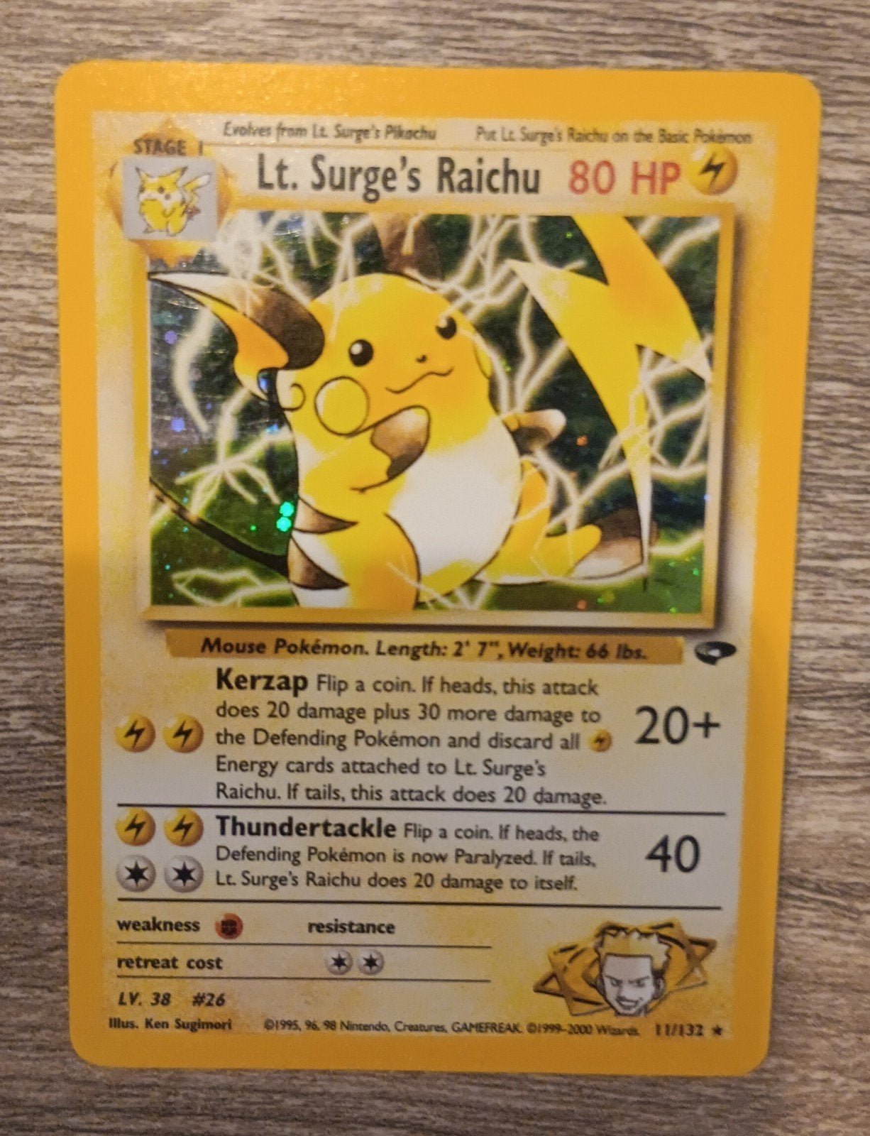 Lt.Surge's Raichu Gym Challenge, Hobby en Vrije tijd, Verzamelkaartspellen | Pokémon, Ophalen of Verzenden, Zo goed als nieuw