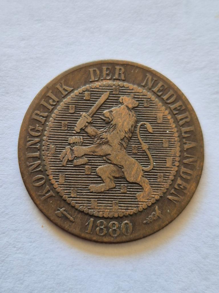 2 1/2  cent koning Willem lll 1880, Verzenden, Koning Willem III, 1 cent