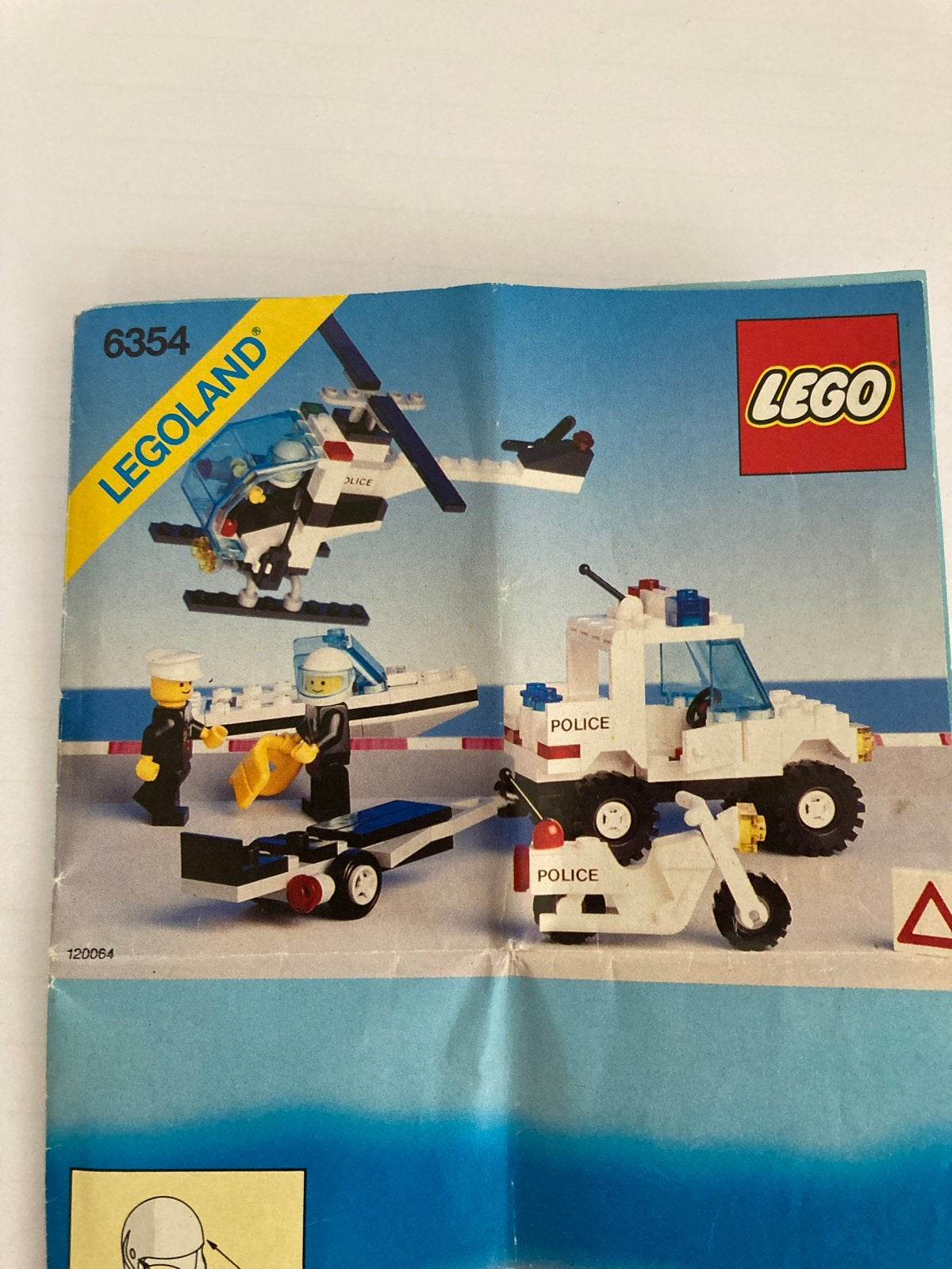 Lego Politie Set: Helikopter, Boot, Auto, 3 Motoren (6354), Ophalen of Verzenden, Gebruikt