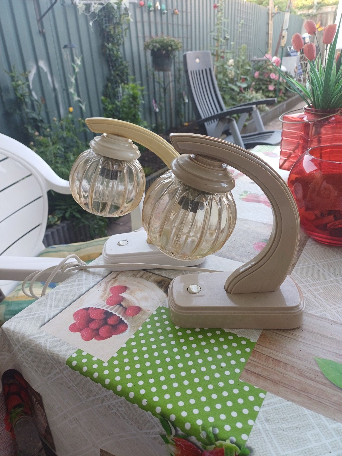 Twee retro nachtlampje, Ophalen of Verzenden, Huis en Inrichting
