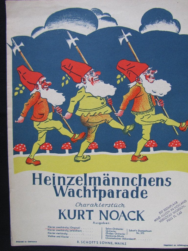 HEINZELMANNCHENS - WACHTPARADE **Oude Bladmuziek uit 1934**, Ophalen of Verzenden, Gebruikt, Artiest of Componist, Overige genres