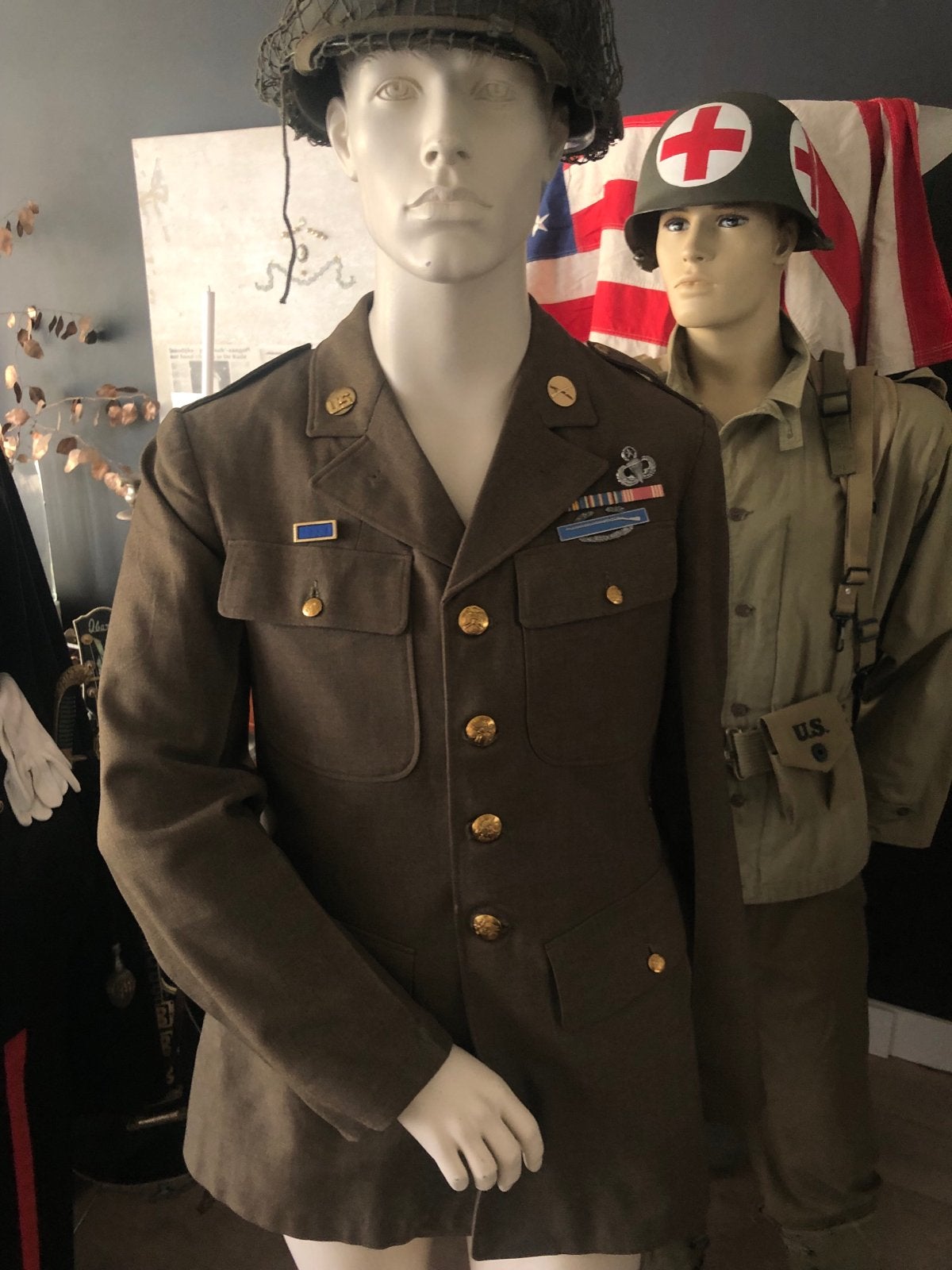 WW2 US Amerikaanse WOII Airborne Uniform class A Jas, Verzamelen, Ophalen of Verzenden, Overige soorten, Amerika, Kleding of Schoenen