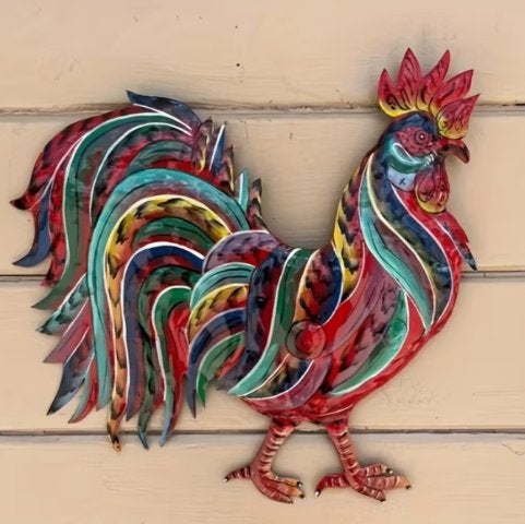 Muurdecoratie Haan metaal, Tuin en Terras, Ophalen of Verzenden, Nieuw