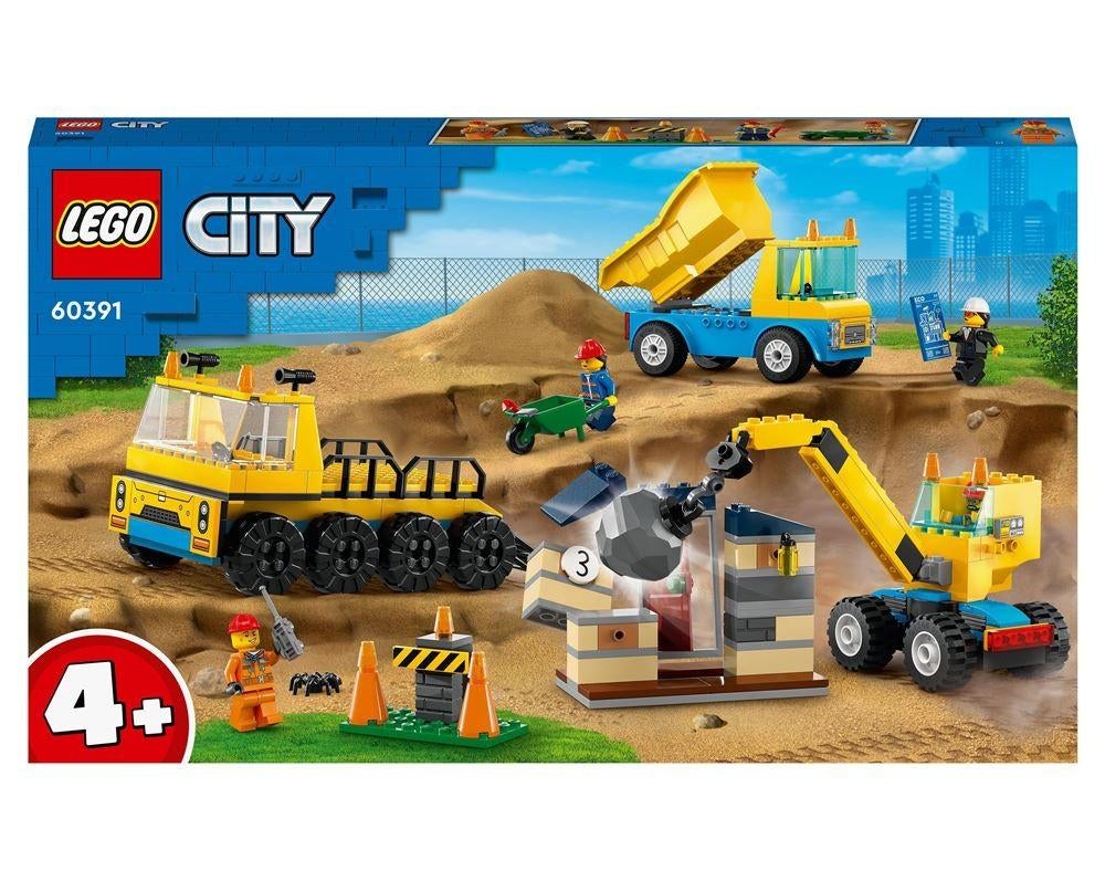 Kiepwagen, bouwtruck en sloopkraan - 60391 LEGO, Ophalen of Verzenden, Zo goed als nieuw