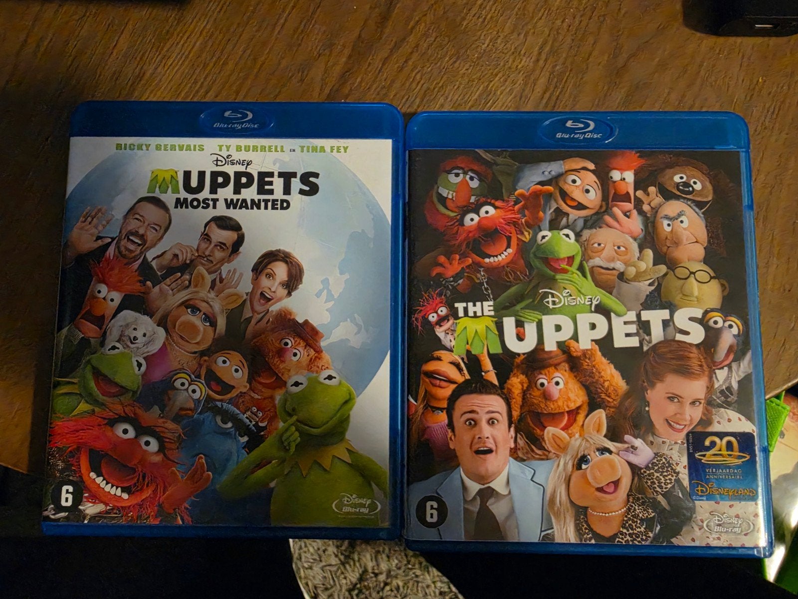 Disney The Muppets & Muppets Most Wanted Blu-ray, Ophalen of Verzenden, Zo goed als nieuw, Filmcollectie, Nederlands