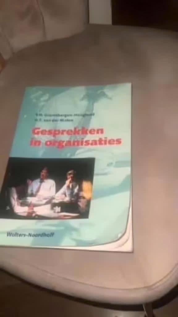 Gesprekken in organisaties, Verzenden, Alpha, Zo goed als nieuw, HBO