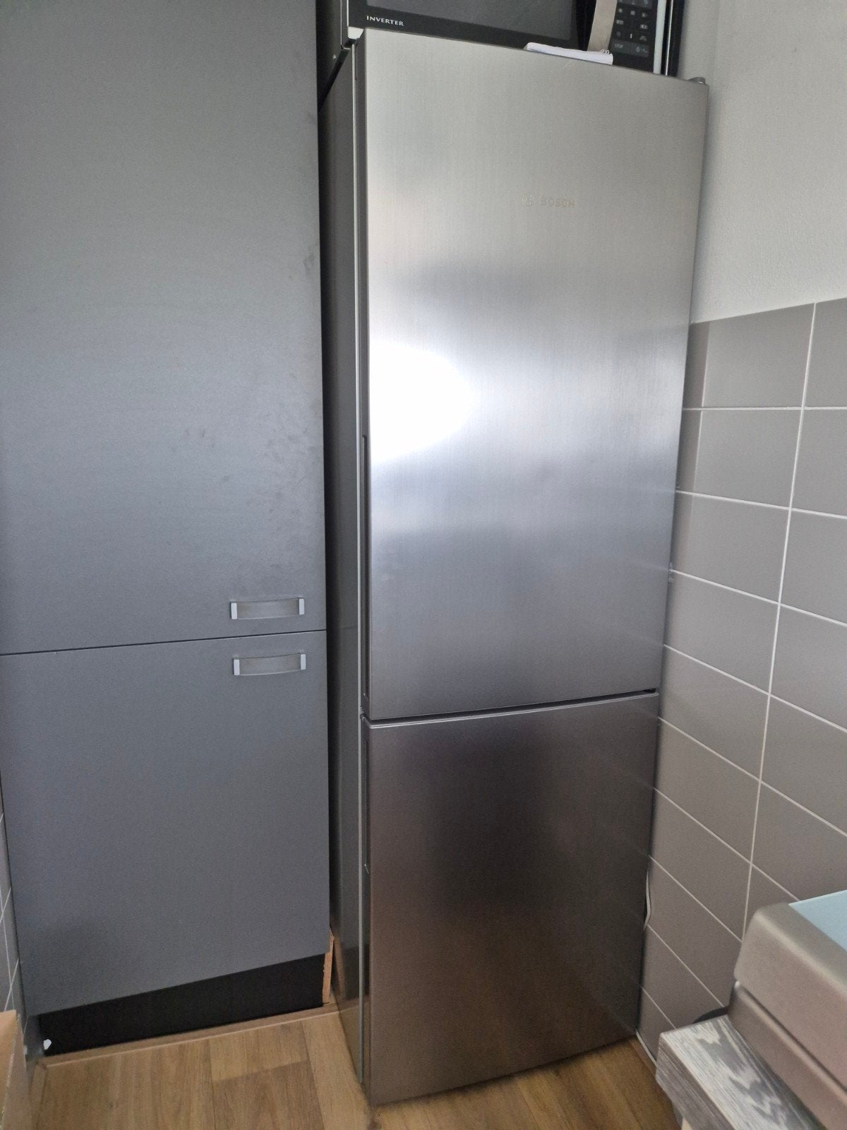 Bosch Koelkast met Vriezer - Zo goed als nieuw, Ophalen, 200 liter of meer, 60 cm of meer, Met aparte vriezer