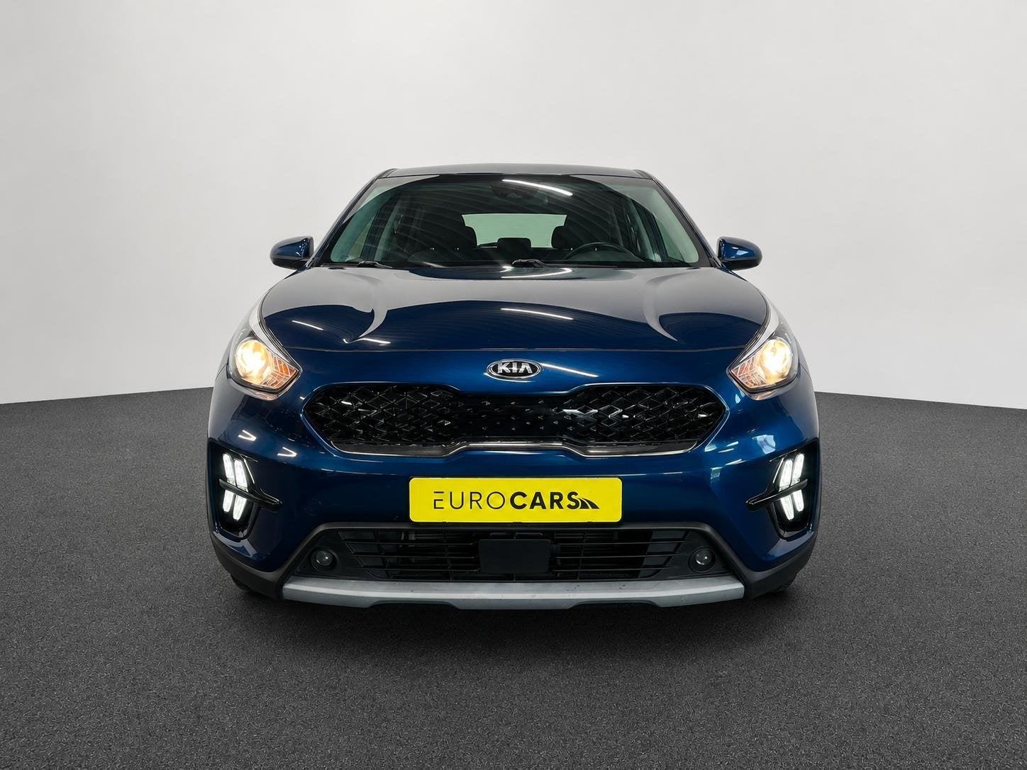 Kia Niro 1.6 GDi Hybrid Navi Edition Navigatie Apple Carplay, Auto's, Kia, Gebruikt, 2 kWh, Blauw, Leder en Stof