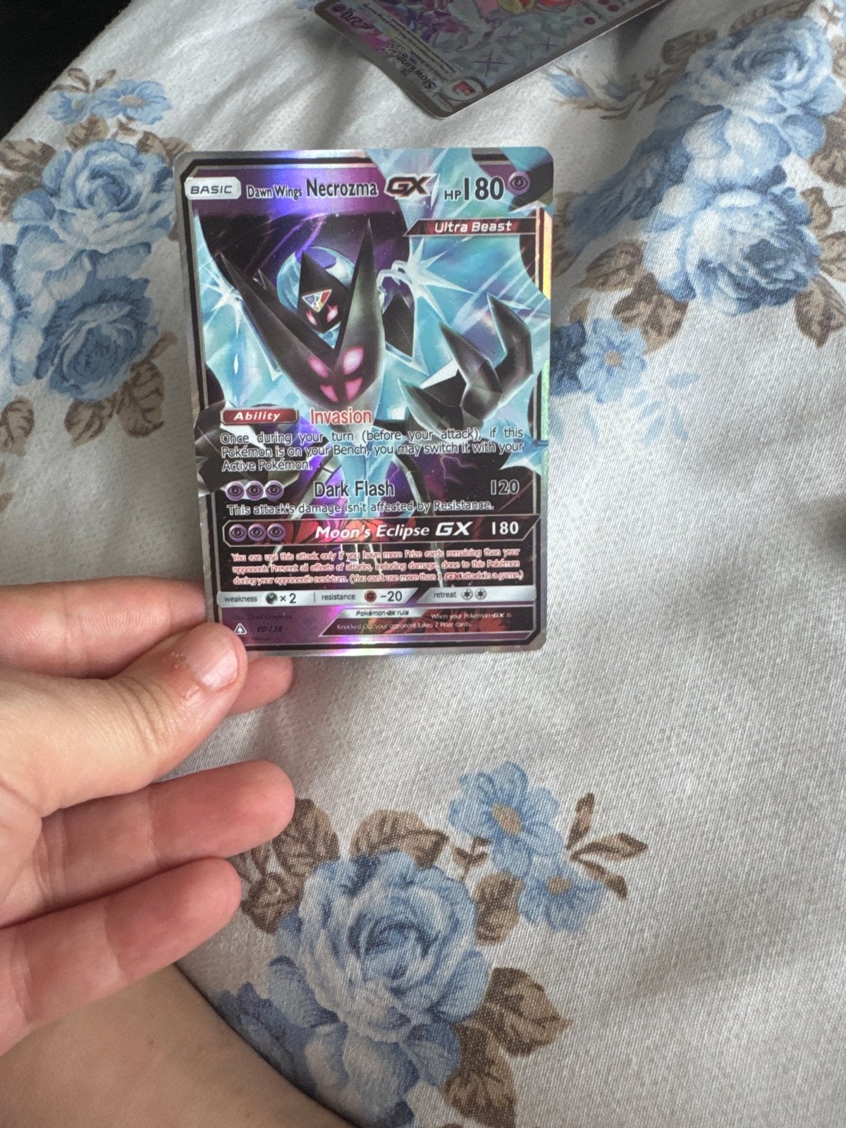 Pokémon Kaart: Dawn Wings Necrozma GX HP180 Ultra Beast, Verzenden, Zo goed als nieuw, Losse kaart