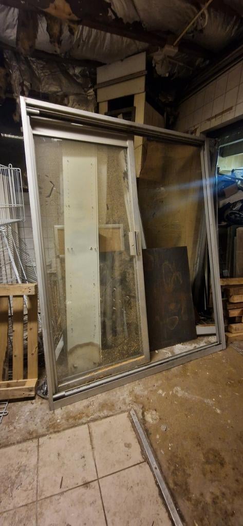 Aluminium schuifpui, Doe-het-zelf en Verbouw, Kozijnen en Schuifpuien, Ophalen, Aluminium, 225 cm of meer, Schuifpui