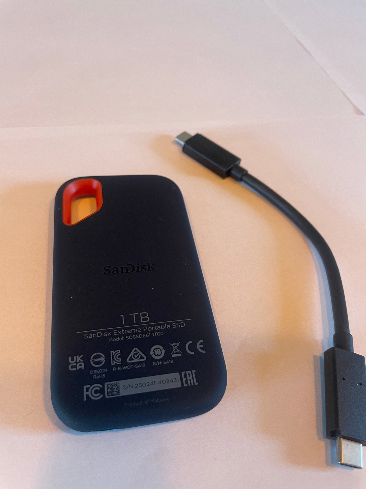 Sandisk Extreme Portable SSD 1TB - Snelle Externe Opslag, Computers en Software, SSD, Ophalen of Verzenden, Zo goed als nieuw