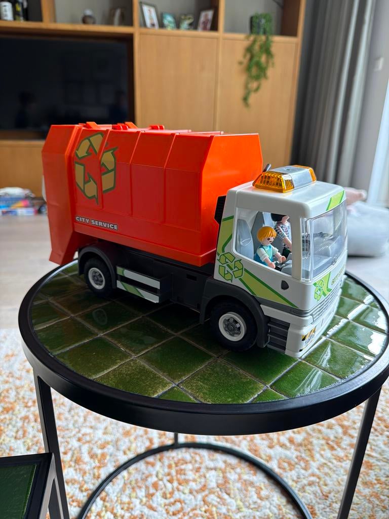 Playmobil Vuilniswagen met poppetjes - City Service, Kinderen en Baby's, Speelgoed | Playmobil, Ophalen of Verzenden, Gebruikt