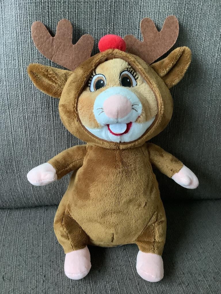 AH hamster Kerst rendier eland 7,50 euro, Kinderen en Baby's, Speelgoed | Knuffels en Pluche, Ophalen of Verzenden, Zo goed als nieuw