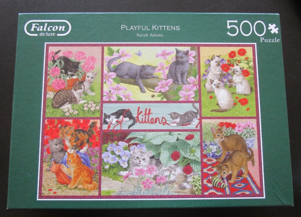 Falcon puzzel - Playful Kittens - 500 st., Ophalen of Verzenden, 500 t/m 1500 stukjes, Zo goed als nieuw, Legpuzzel