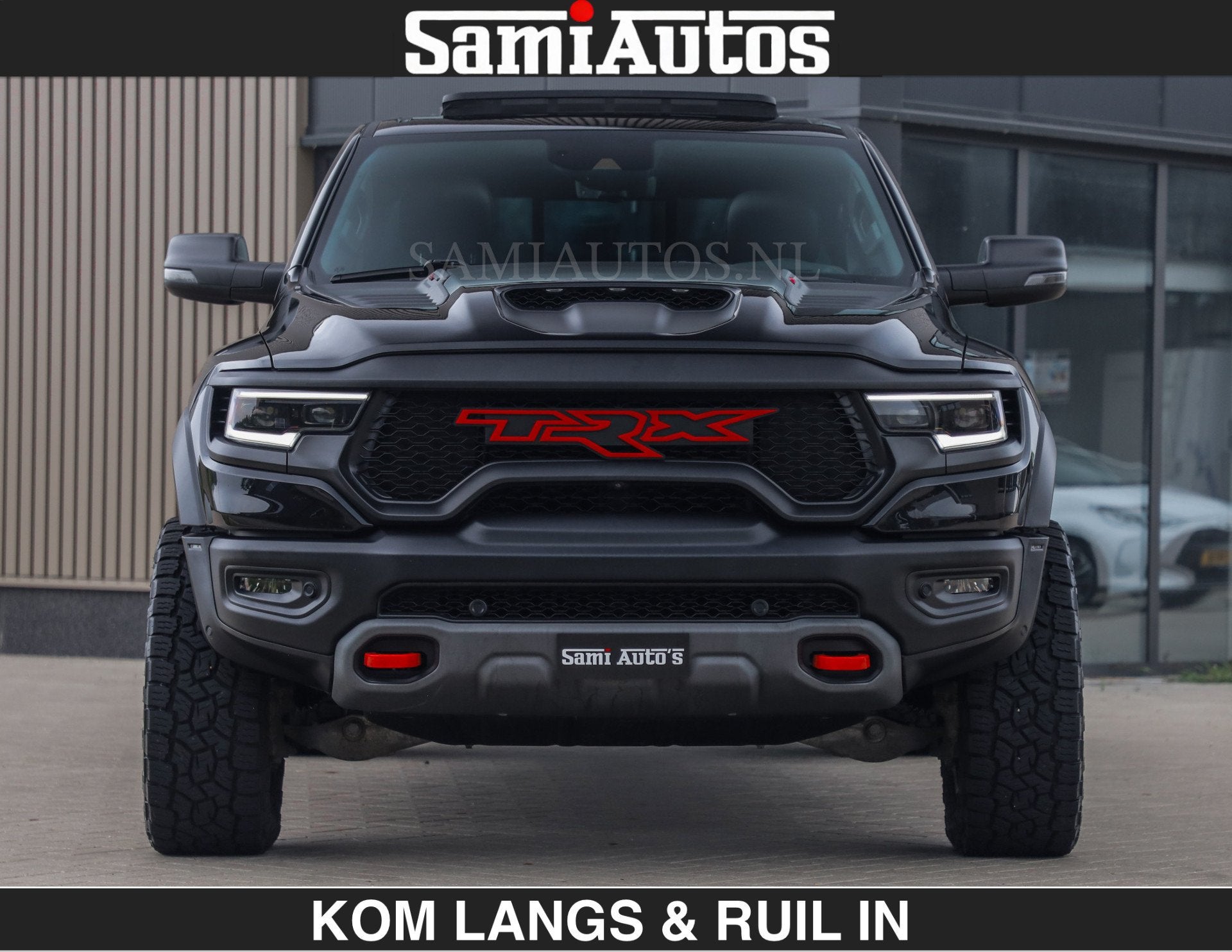 Dodge Ram TRX HELLCAT | 6.2 V8 712PK SUPERCHARGER | RODE STI, Automaat, Gebruikt, Met garantie (alle), Zwart