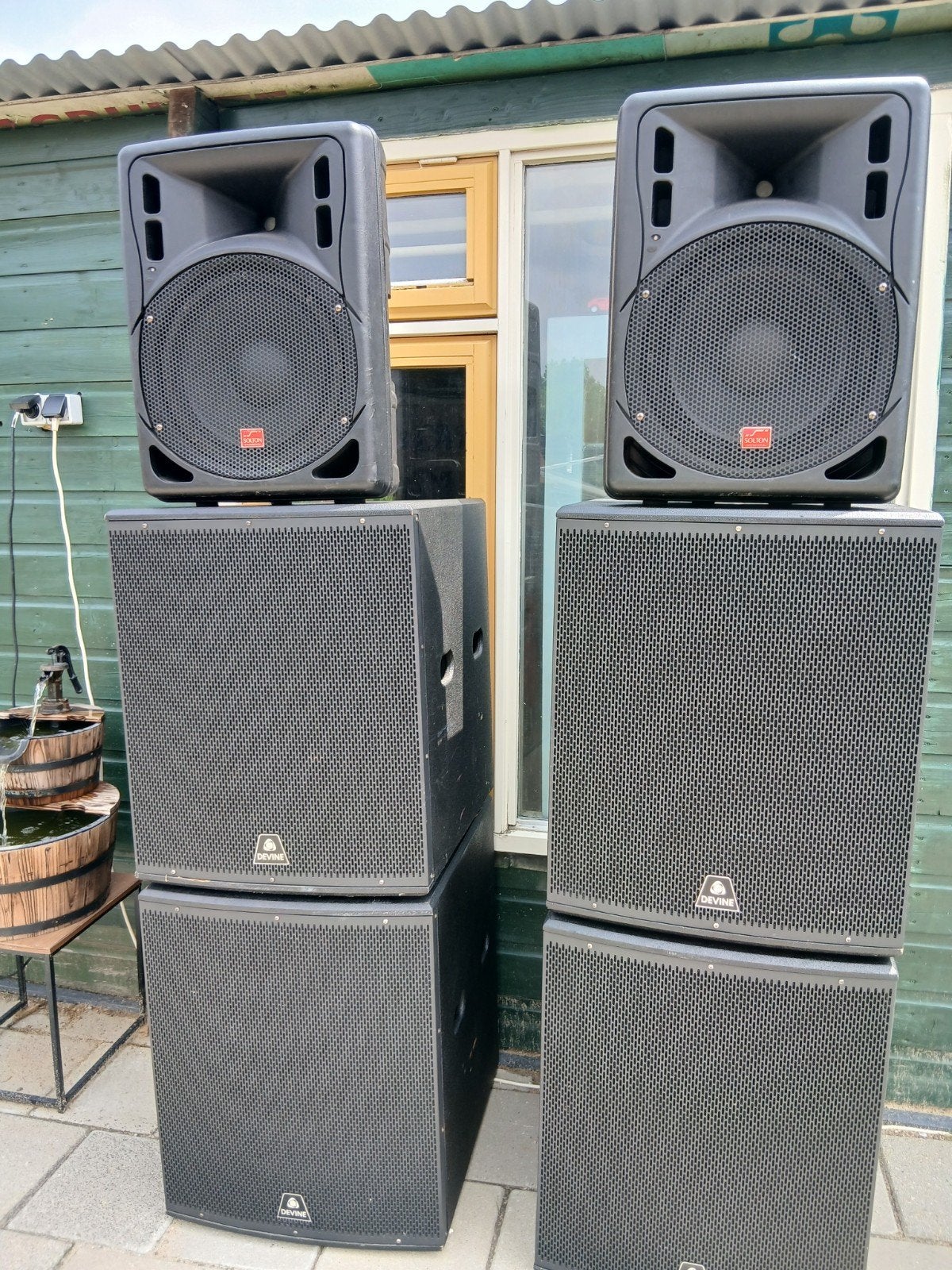 2x500w speakers 12 inch 4x2400w subwoofer 18 inch onyx 18sa, Ophalen, Subwoofer, Overige merken
