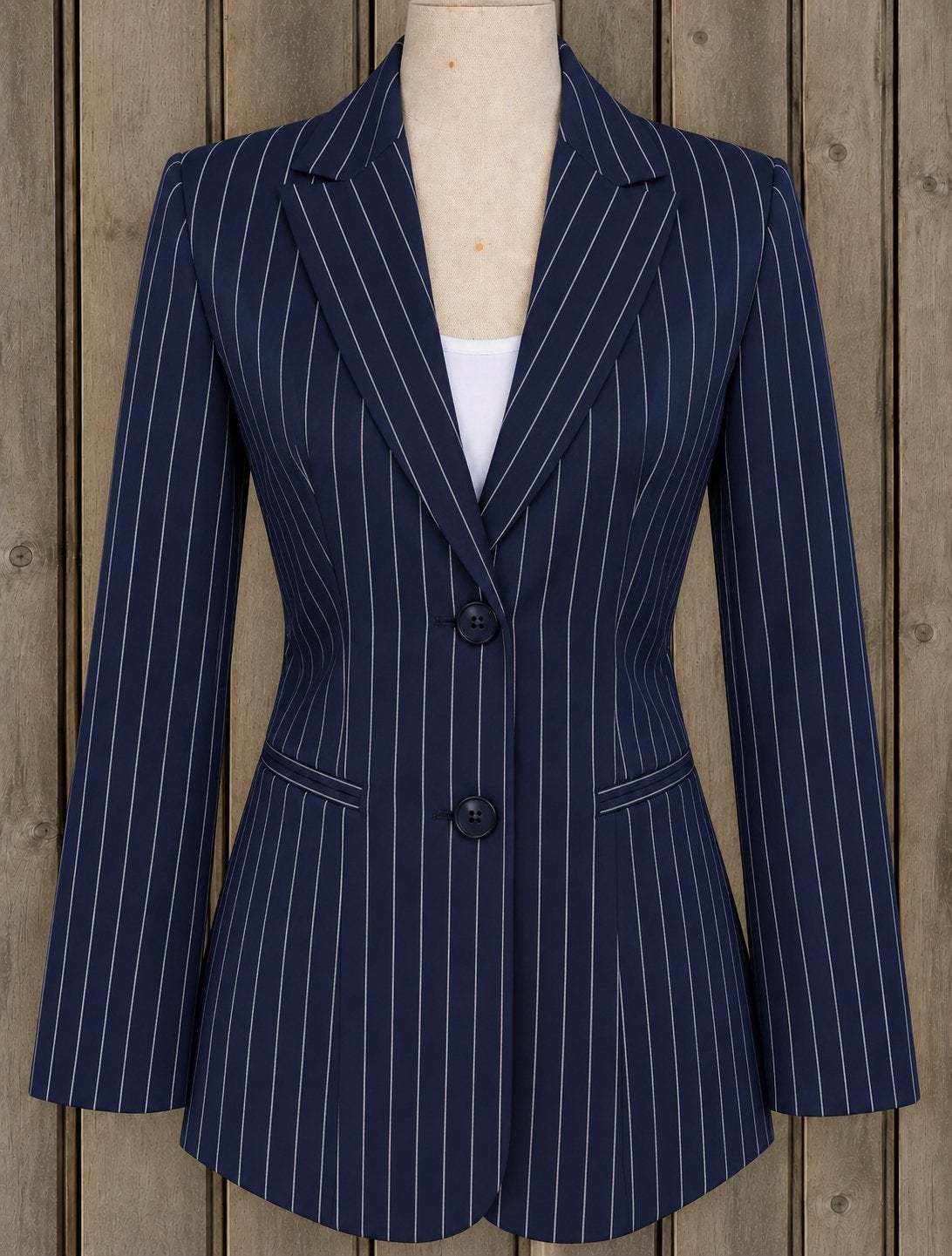 Mi Piace travelstof blazer mt: S of M dark blue/off white, Maat 38/40 (M), Nieuw, Jasje, Verzenden