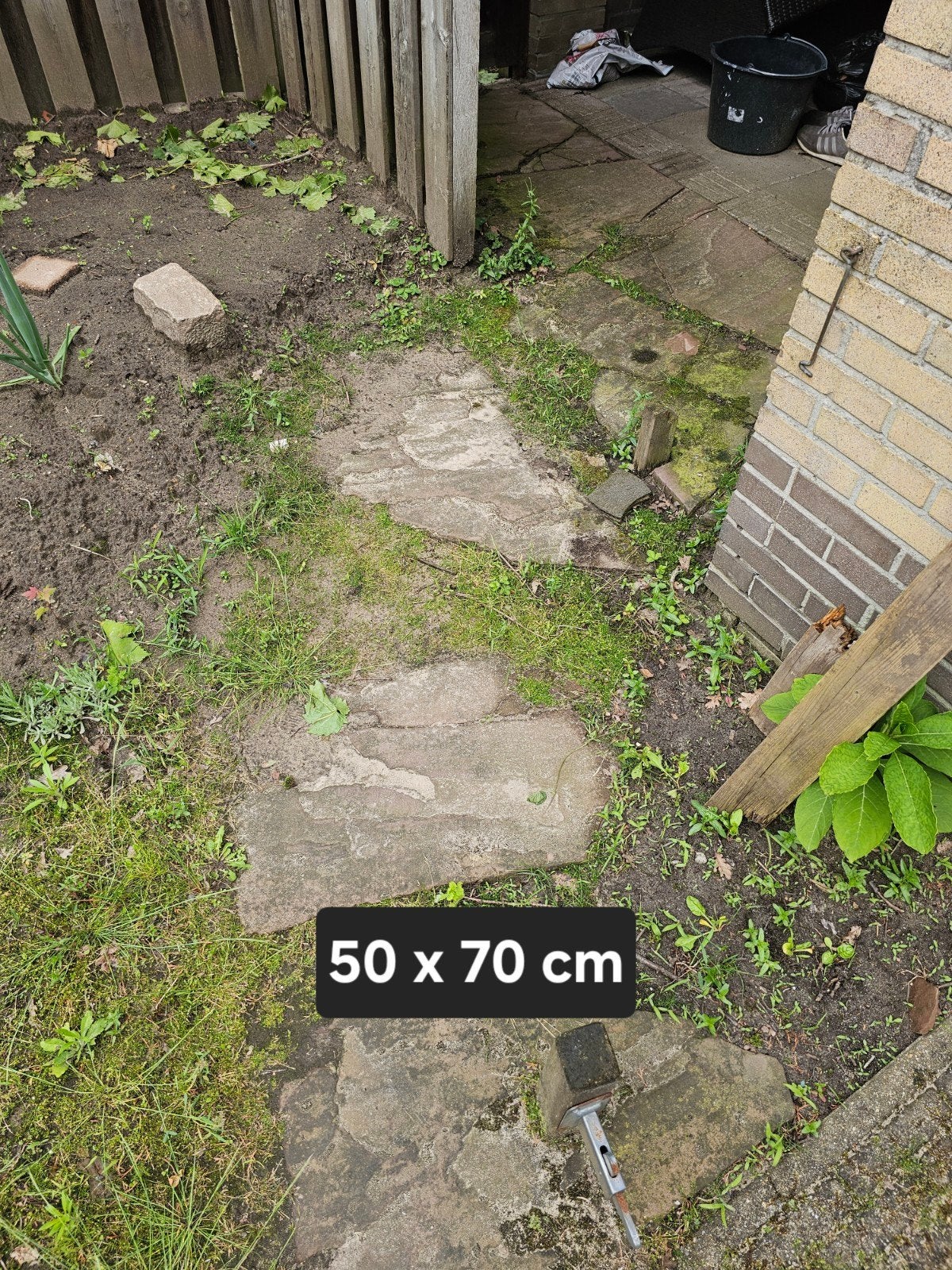GRATIS Gebruikte terrastegels 50x70 cm, Tuin en Terras, Ophalen, Gebruikt, Beton, Terrastegels